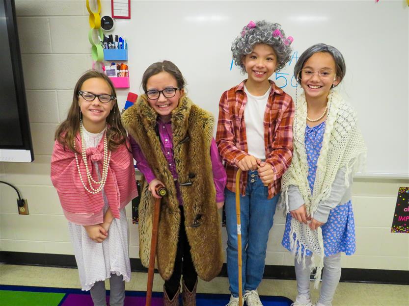 Students celebrate the 100th day of school